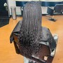 Box braids with curly  ends(medium size)