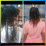 Loc Two Stand on long locs(middle of back or longer)