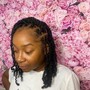 Water-wave curls added to braids/twist/locs