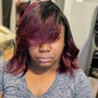 Sew-in with leave-out