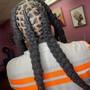 Double strand twists shoulder length locs