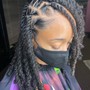 Double strand twists shoulder length locs