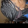 Tribal Braids / half braids half weave