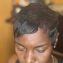 ( Pixie ) Haircut, Relaxer, Conditioner & Style