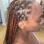 Rubber band/Knotless braids