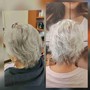 Short hair length, bleaching hair and color