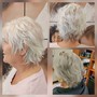 Short hair length, bleaching hair and color