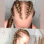 Pre braided Crochet with individual braids at the top