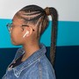 Pre-teen Straight Back Cornrows (No Extensions Added -Up to 10 braids)