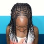 Half/Half Cornrows and Sew-In