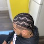 Straight back Cornrows (Up to 20 braids)