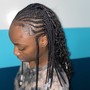 Half/Half Cornrows and Sew-In