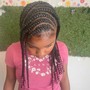 Cornrows with double strand twists- natural hair