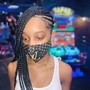 Side shaved medium Box Braids