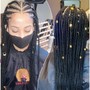 Side shaved medium Box Braids