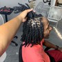 Loc Retwist + 2 Strand Twists (Short to Mid-back)