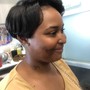 Relaxer & hair cut (no style)