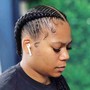 Ponytail Cornrows midback length and under.  (Non refundable $50 Deposit required *not transferable if cancelation)