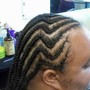 2 French Braids Cornrows