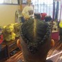 2 French Braids Cornrows