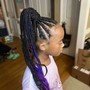 Kid's Braided ponytail w/ medium feed ins