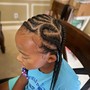 Kid's Braided ponytail w/ medium feed ins