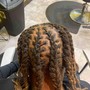 Roots lighten and color on locs