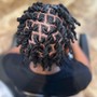 Two strand twist (middle of back )