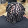 Two strand twist (middle of back )