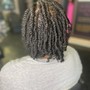 Medium Natural hair Individual Braids