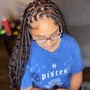 Bohemian knotless braids (synthetic curly hair)