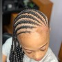 Kid's small Feed-in Braids