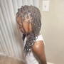 Large natural braids w/beads