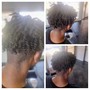 Natural two strand Twists/ finger curls, coils