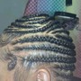 Feed in cornrows