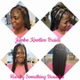 Boho- Large Knotless Midback Braids or Twists with Hair Included