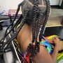 Small Bohemian knotless braids