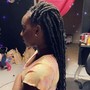 Natural hair cornrow braids up to six Braids