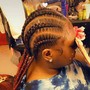 Medium feedin braided ponytail