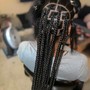 Partial Sew In with Feed in braids