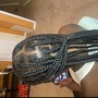 Quick Weave half up half down ponytail