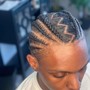 Conrows with hair extensions