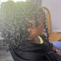 Medium triangle knotless braids