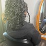 Medium triangle knotless braids