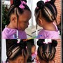 Kids Medium stitch ponytail’s