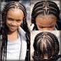 Teens/Adults Medium No part cornrows Braids