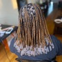 Small bra length goddess knotless Braids