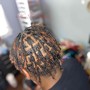 Natural hair flat twist cornrows