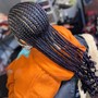 Small bra length goddess knotless Braids