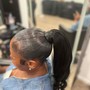 Plain Ponytail on Relaxed hair